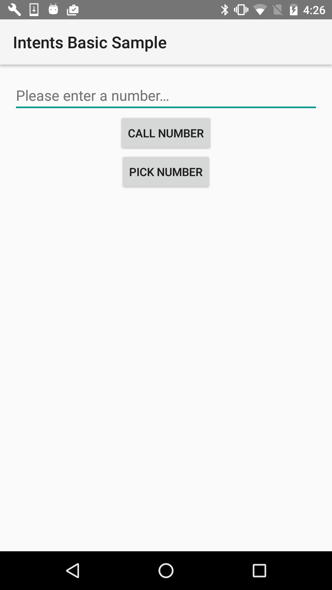 DialerActivity screen