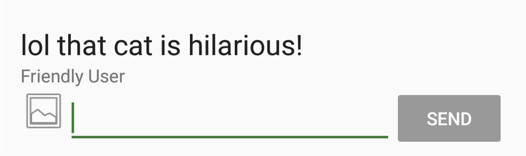 This sent message doesn't appear changed as expected