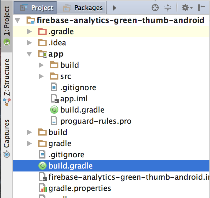 Navigate to the project-level build.gradle file (high-lighted). Make sure it's not the app-level one. 