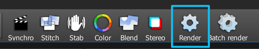 Click the Render button to see the render settings