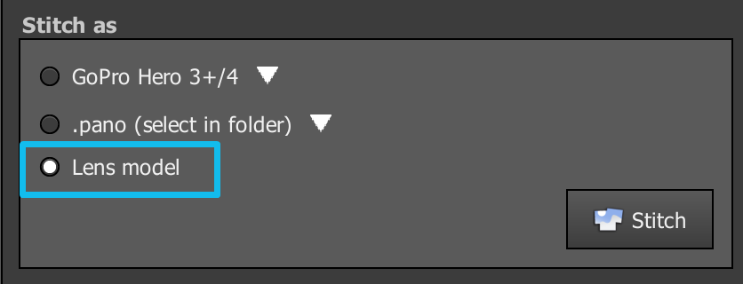 Choose a custom lens model