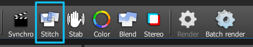 Click the Stitch button to start the stitch process