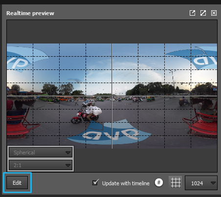 Click the Edit button to launch Autopano Giga