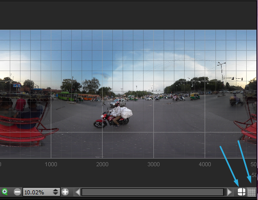 Use these two buttons to toggle the grid in Autopano Giga