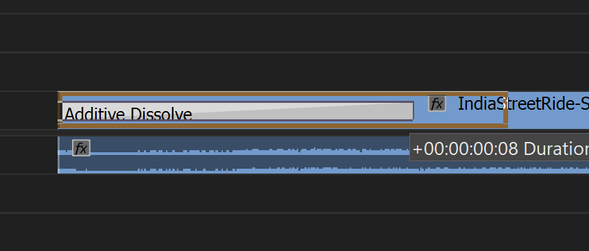 You can resize any transition by clicking on the edge of the transition and dragging it left or right.