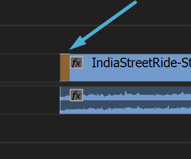 Drag and drop a video transition onto the edge of any clips to create a transition.