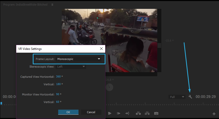 Change the Frame Layout to Monoscopic. By default, it’s stereo.