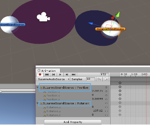 Add a keyframed animation of a sound source. 